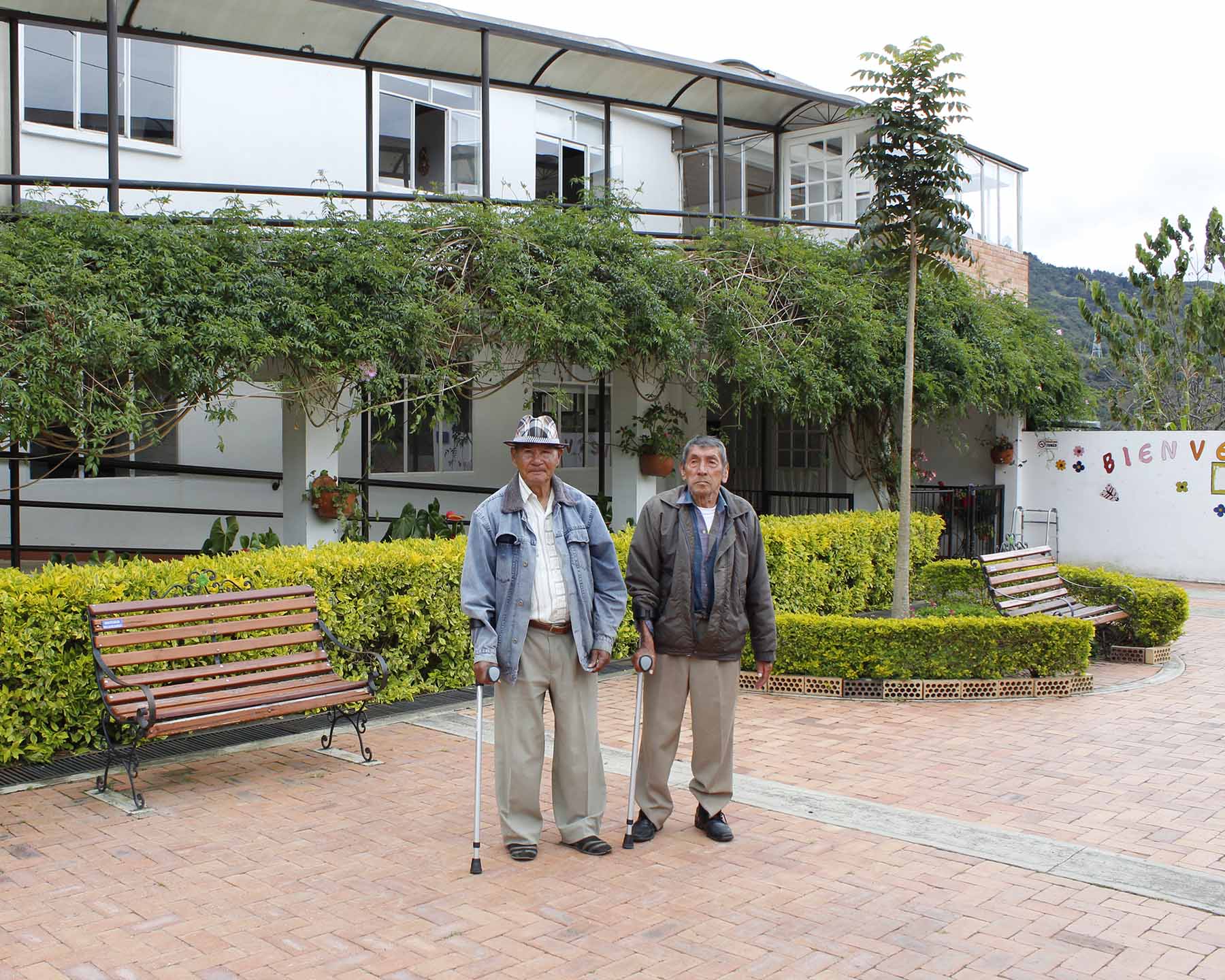 abuelos con bastones